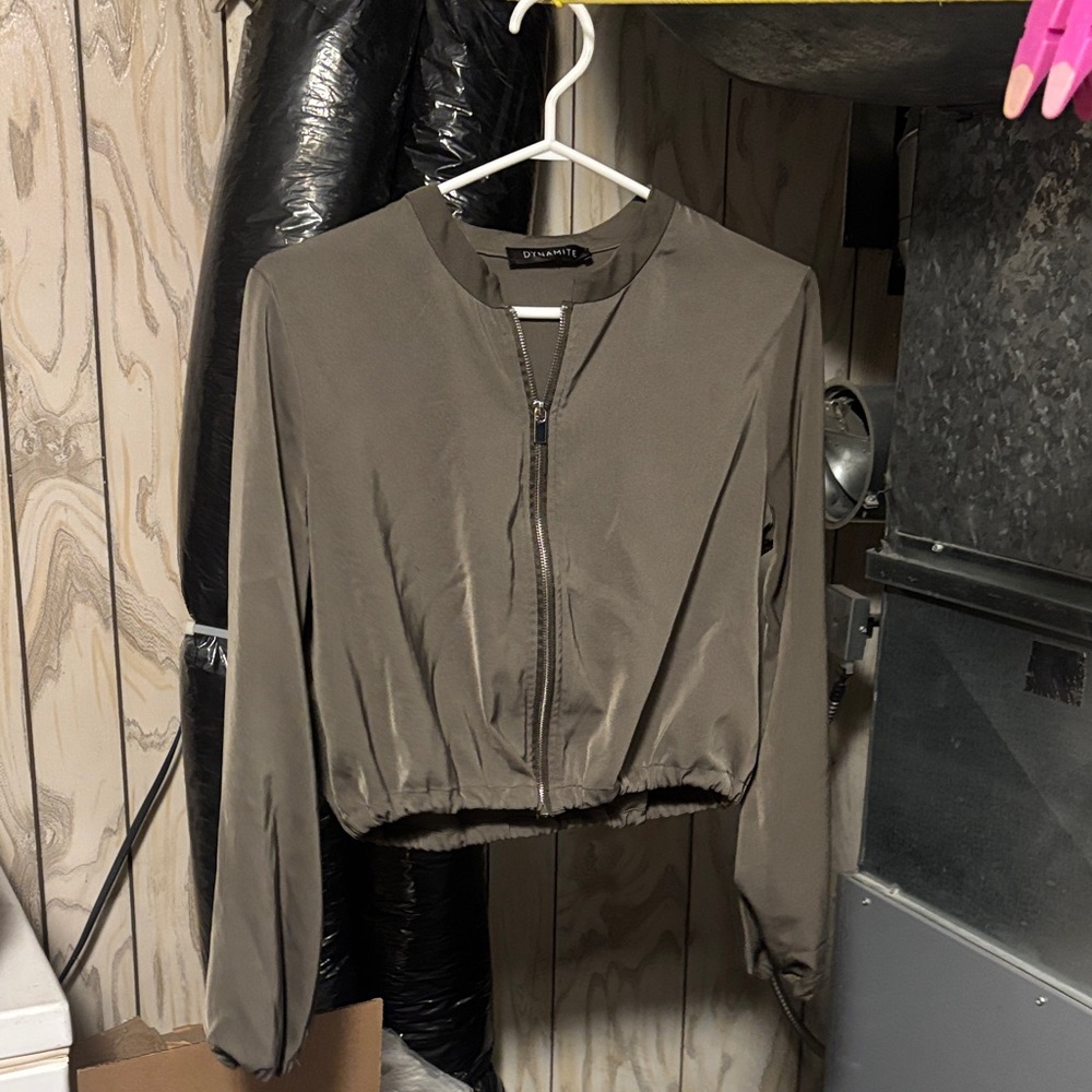 Dynamite Olive Bomber Jacket for Women